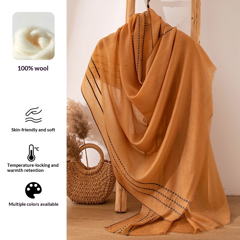Pashmina Wrap Large - 100% Wool Scarf Ultra Soft Large