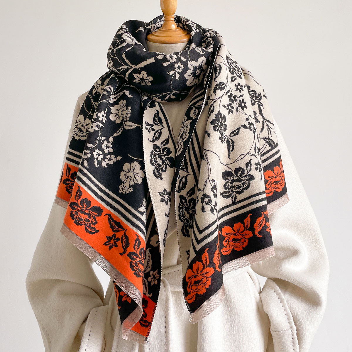 Pashmina Wrap Large - Women Imitation Cashmere Scarf Winter Thick