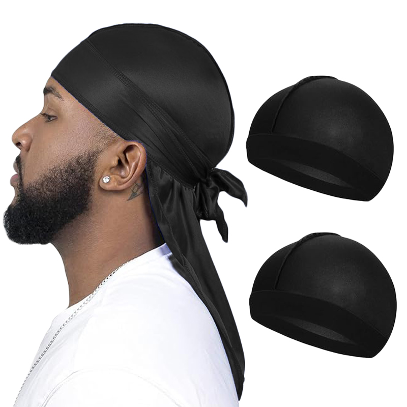 3PCS/LOT Long Silky Durag Long - Bandana Doo Rag recension och pris