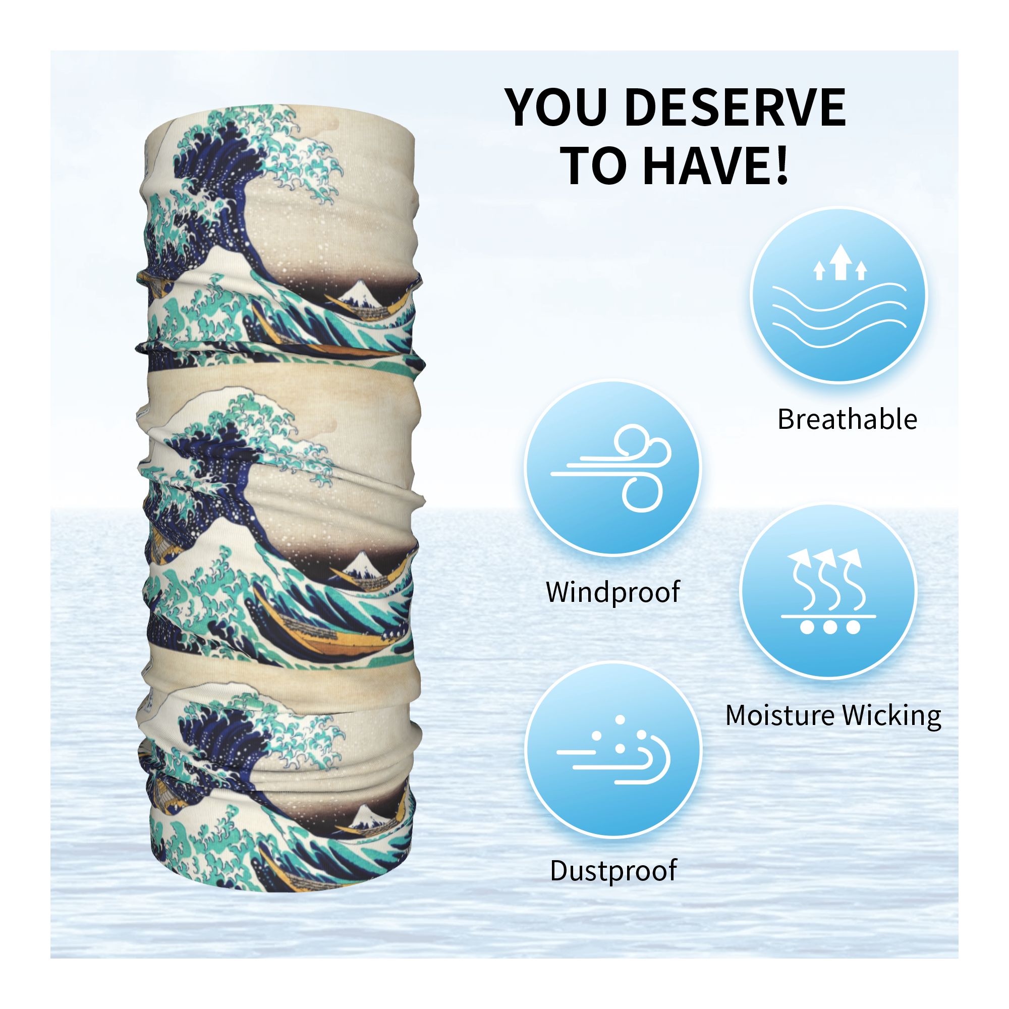 The Great Wave off Kanagawa Wi - Neck Warmer Tube recension och pris