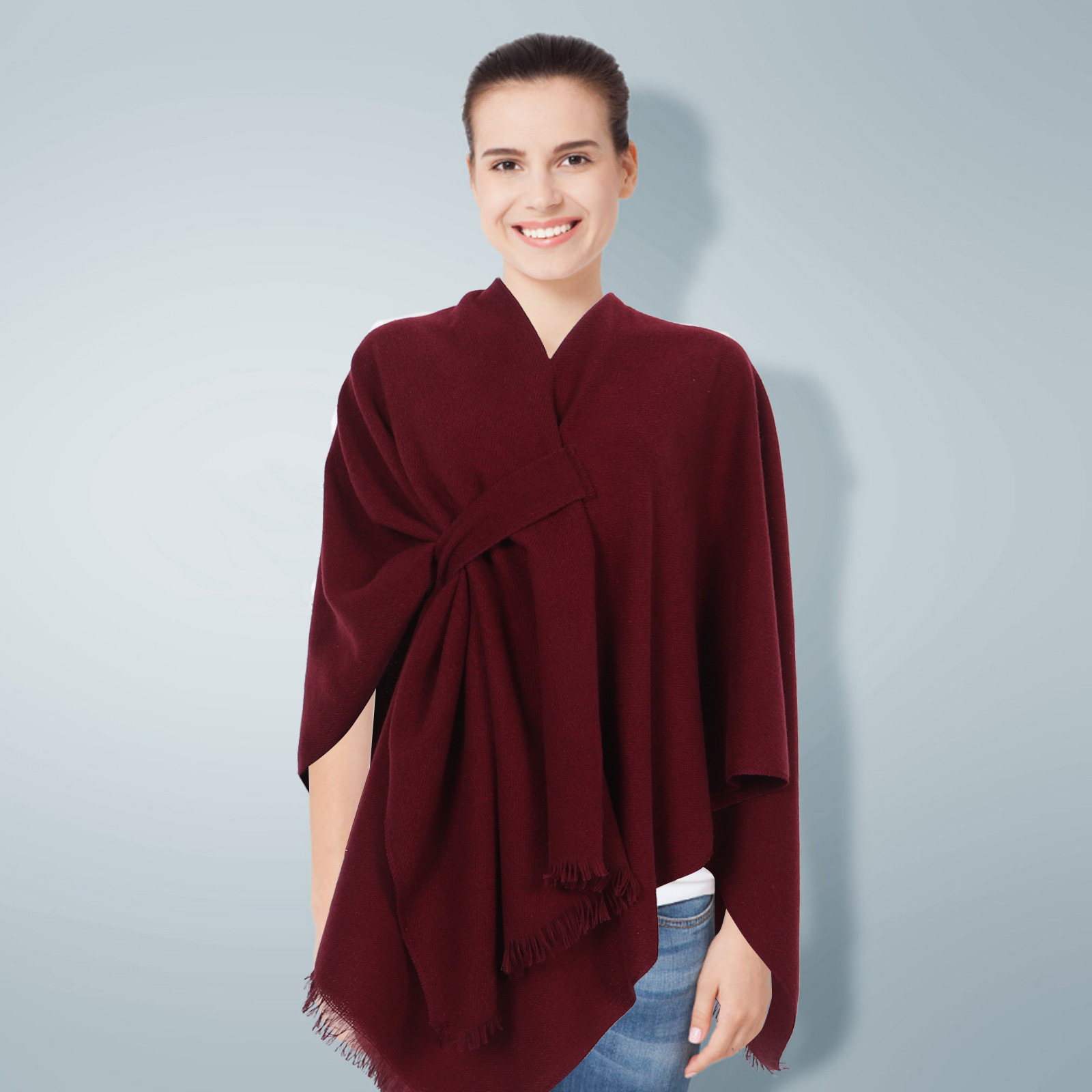 Solid Color Tassel Shawl Wrap  - Stole Wedding Shawl recension och pris