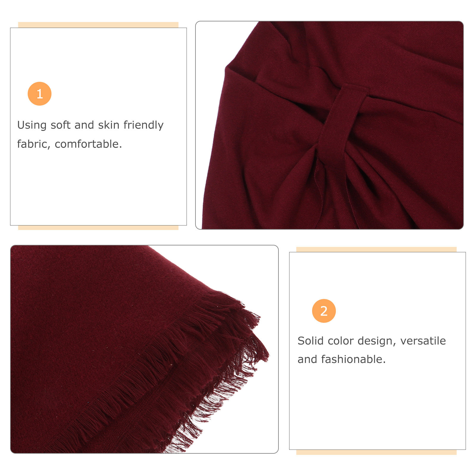 Solid Color Tassel Shawl Wrap  - Stole Wedding Shawl recension och pris