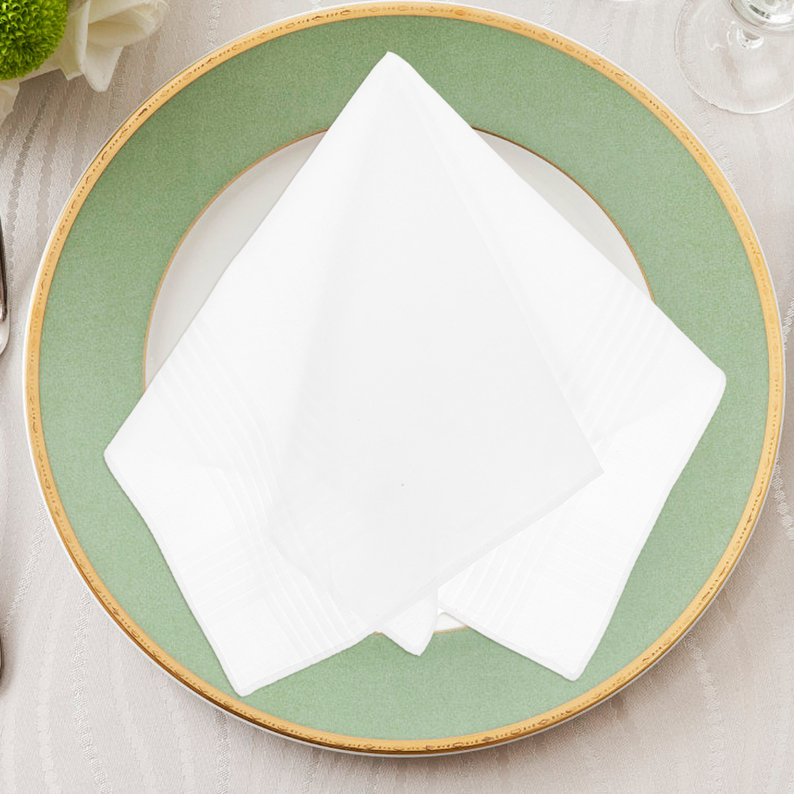 3Pcs Pure White Handkerchief S - Handkerchief Cotton Men recension och pris