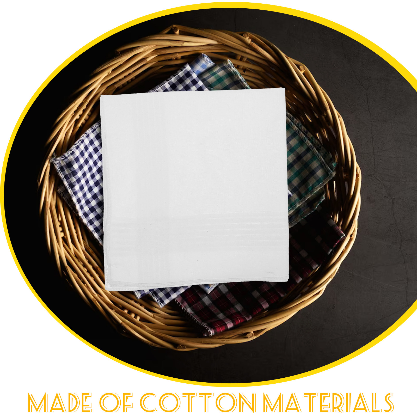 3Pcs Pure White Handkerchief S - Handkerchief Cotton Men recension och pris