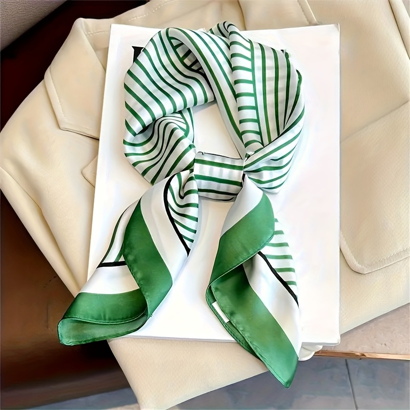 Luxury Brand Silk Stripe Desig - Scarf Silk Square recension och pris