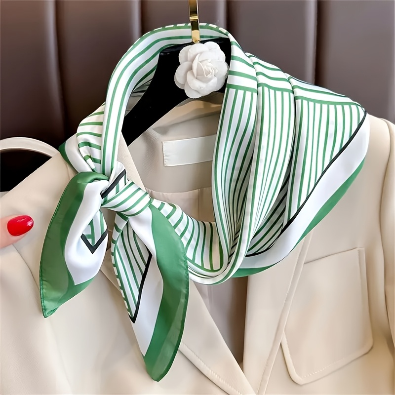 Luxury Brand Silk Stripe Desig - Scarf Silk Square recension och pris