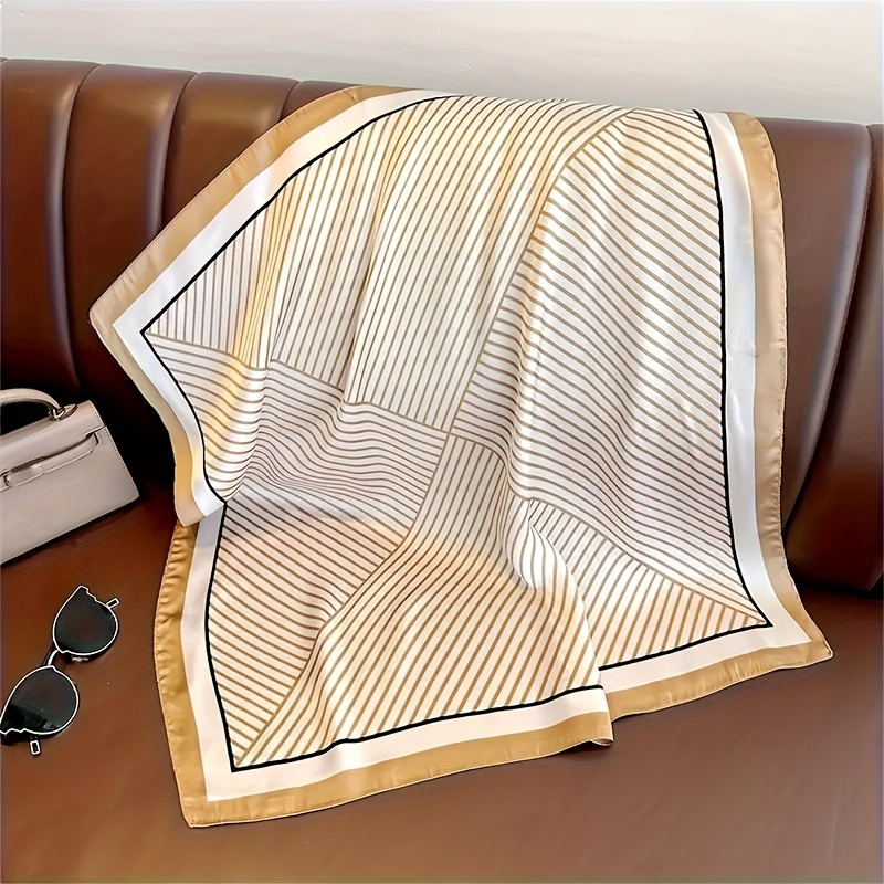 Luxury Brand Silk Stripe Desig - Scarf Silk Square recension och pris