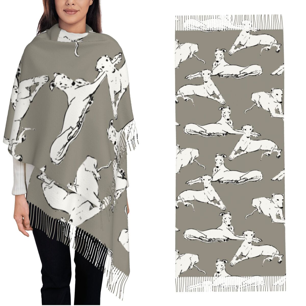 Relaxing Greyhound Whippet Sca - Pashmina Wrap Large recension och pris
