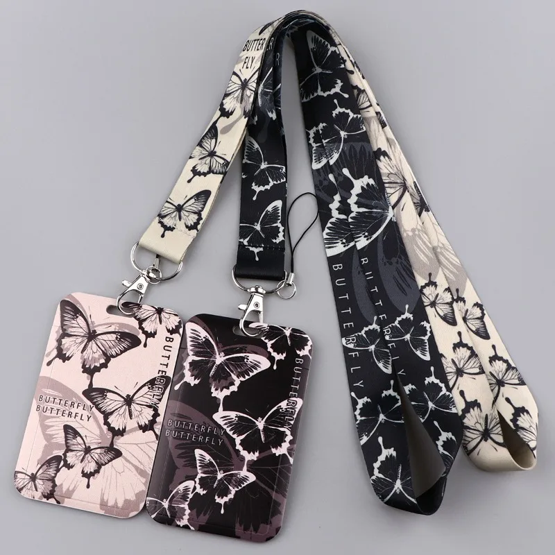 Black Butterfly Slide Card Hol - Lanyard Badge Holder recension och pris