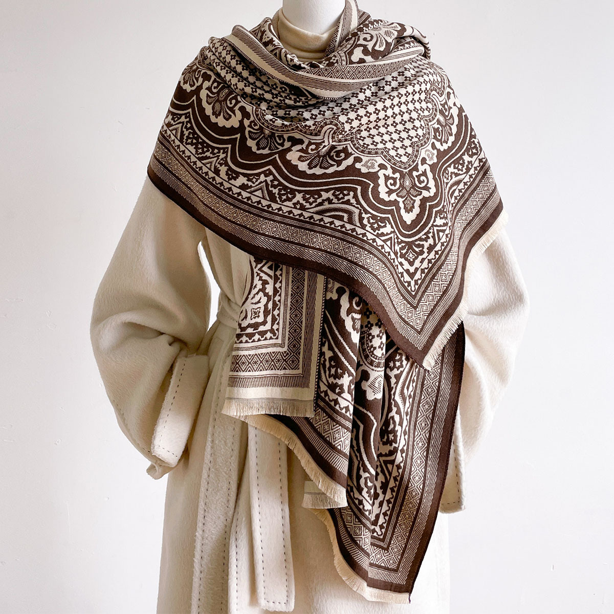 Imitation Cashmere Scarf For W - Pashmina Wrap Large recension och pris