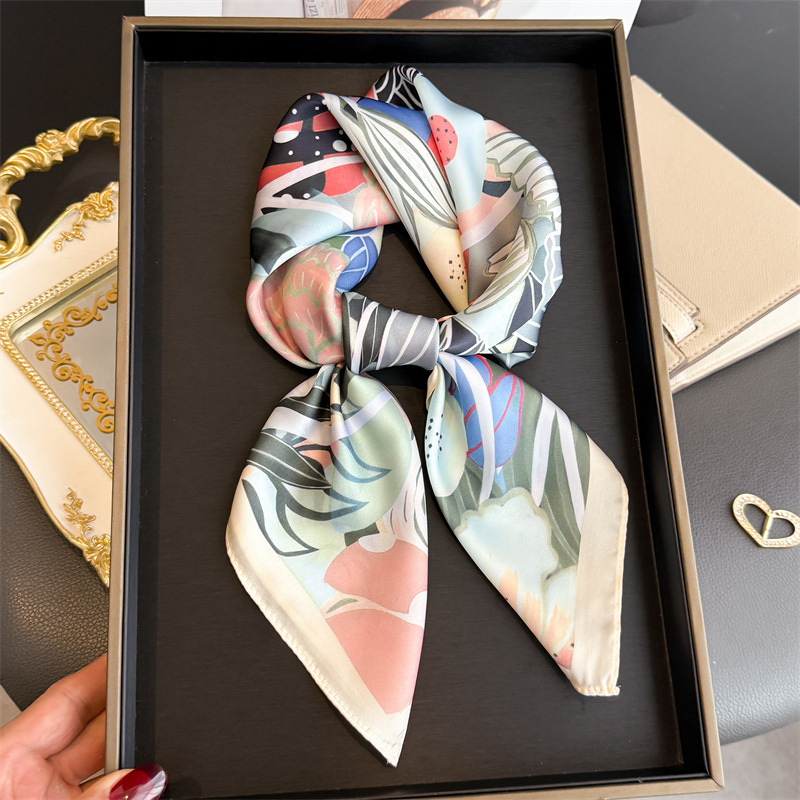 2026 New Floral Printed Square - Scarf Silk Square recension och pris