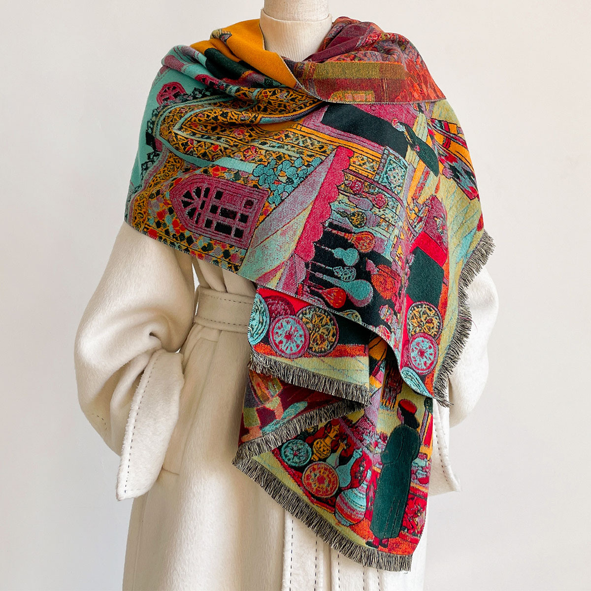 Women Imitation Cashmere Scarf - Woven Scarf Blanket recension och pris
