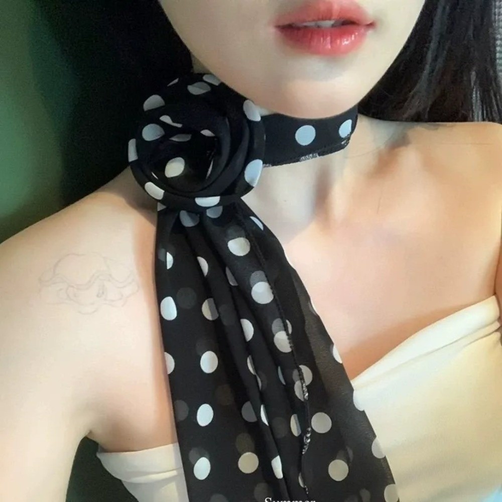 New Detachable Chiffon Long Sc - Ascot Neck Scarf recension och pris