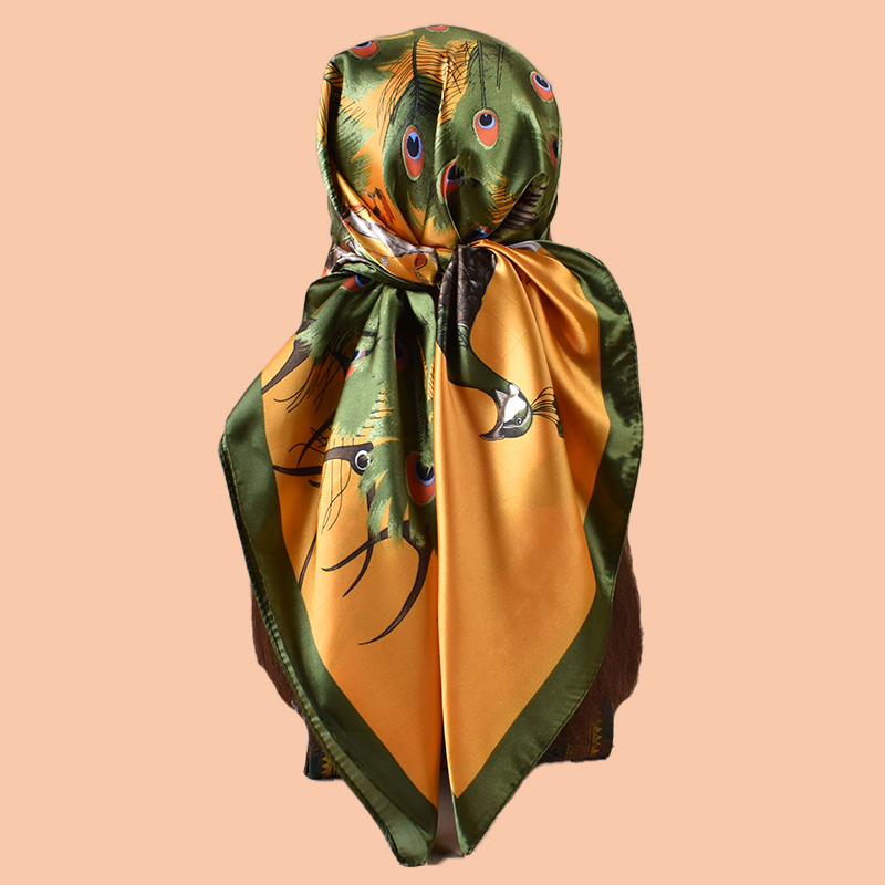 1PC Ladies Large Square Scarf  - Scarf Silk Square recension och pris